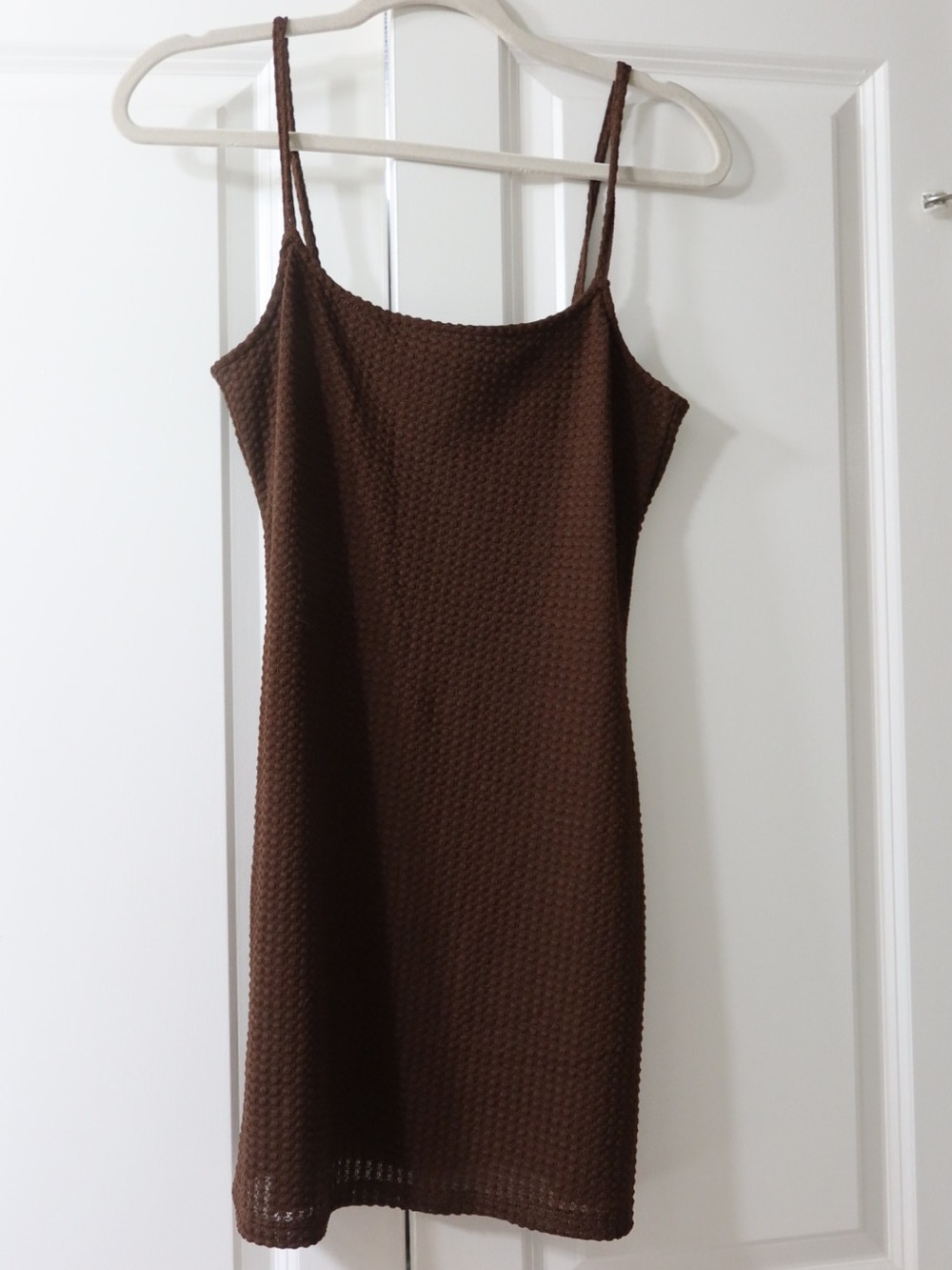 H&M Brown Spaghetti Strap Mini Dress
